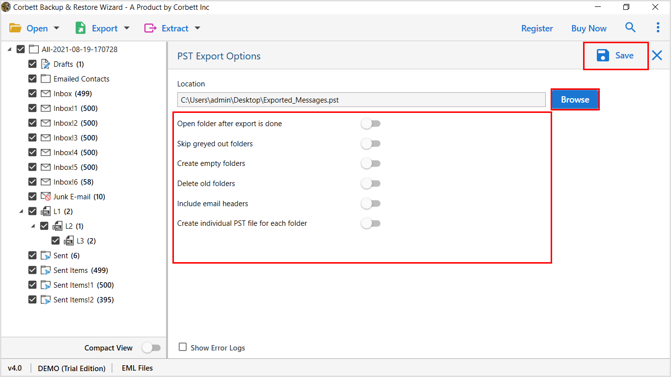 designation location and data filter