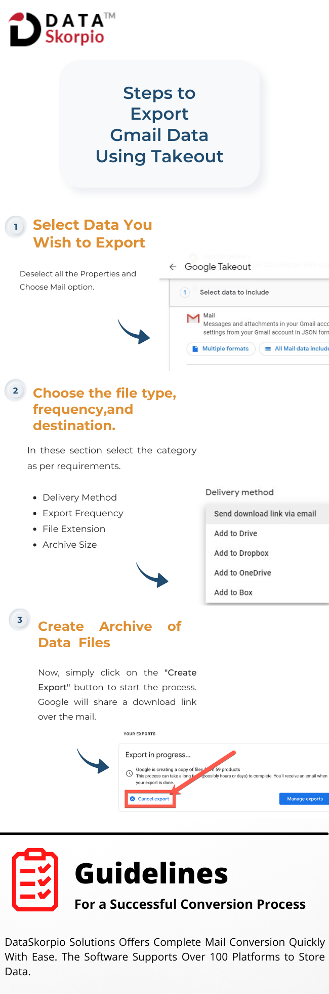 export data from google takeout