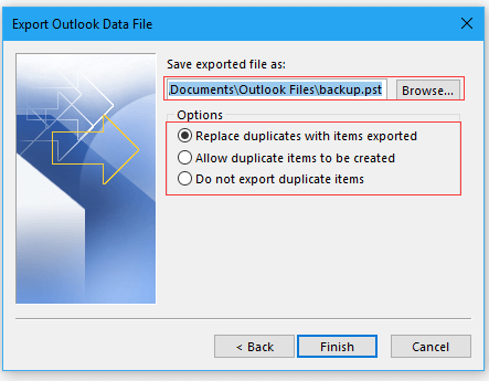 browse location and save output