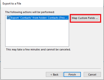 select on Map Custom Fields