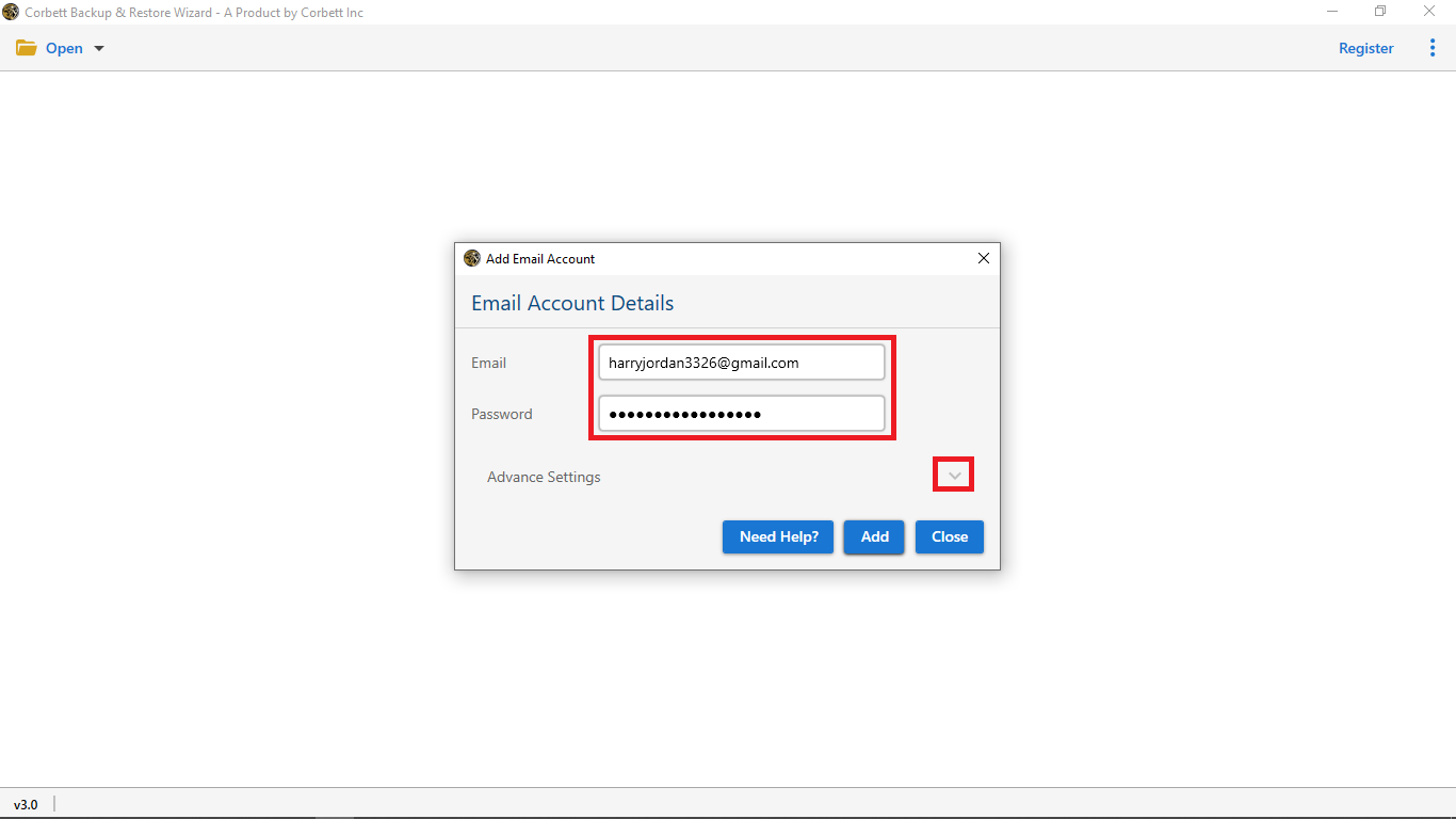 add your Hotmail account credentials