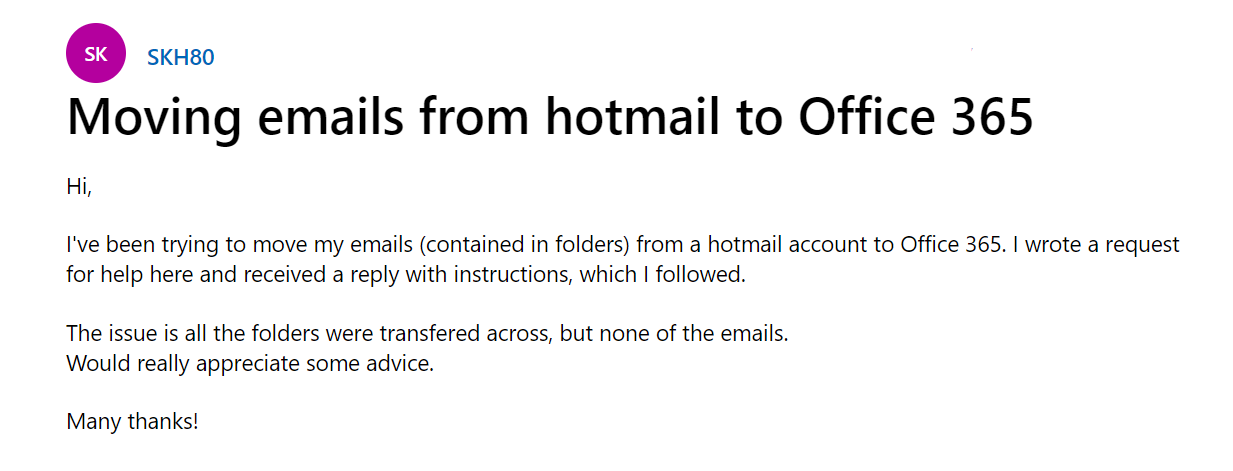hotmail to office 365