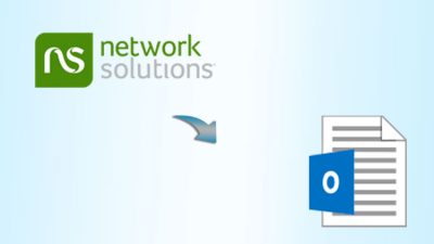 set up network solutions to outlook